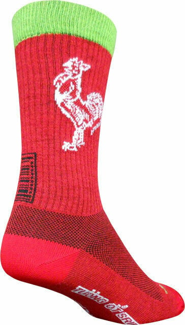 SockGuy Crew 6 Inch Cycling Sock - Sriracha Wool